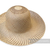 Imperfect Dash Pattern Vintage Ecuador Panama Straw Capeline Hat Body - 11.5"