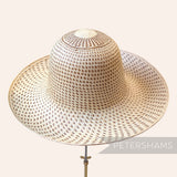 Imperfect Dash Pattern Vintage Ecuador Panama Straw Capeline Hat Body - 11.5"