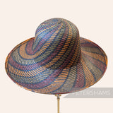 Imperfect Mega Swirl Pattern Vintage Ecuador Panama Straw Capeline Hat Body - 12"