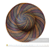 Imperfect Mega Swirl Pattern Vintage Ecuador Panama Straw Capeline Hat Body - 12"
