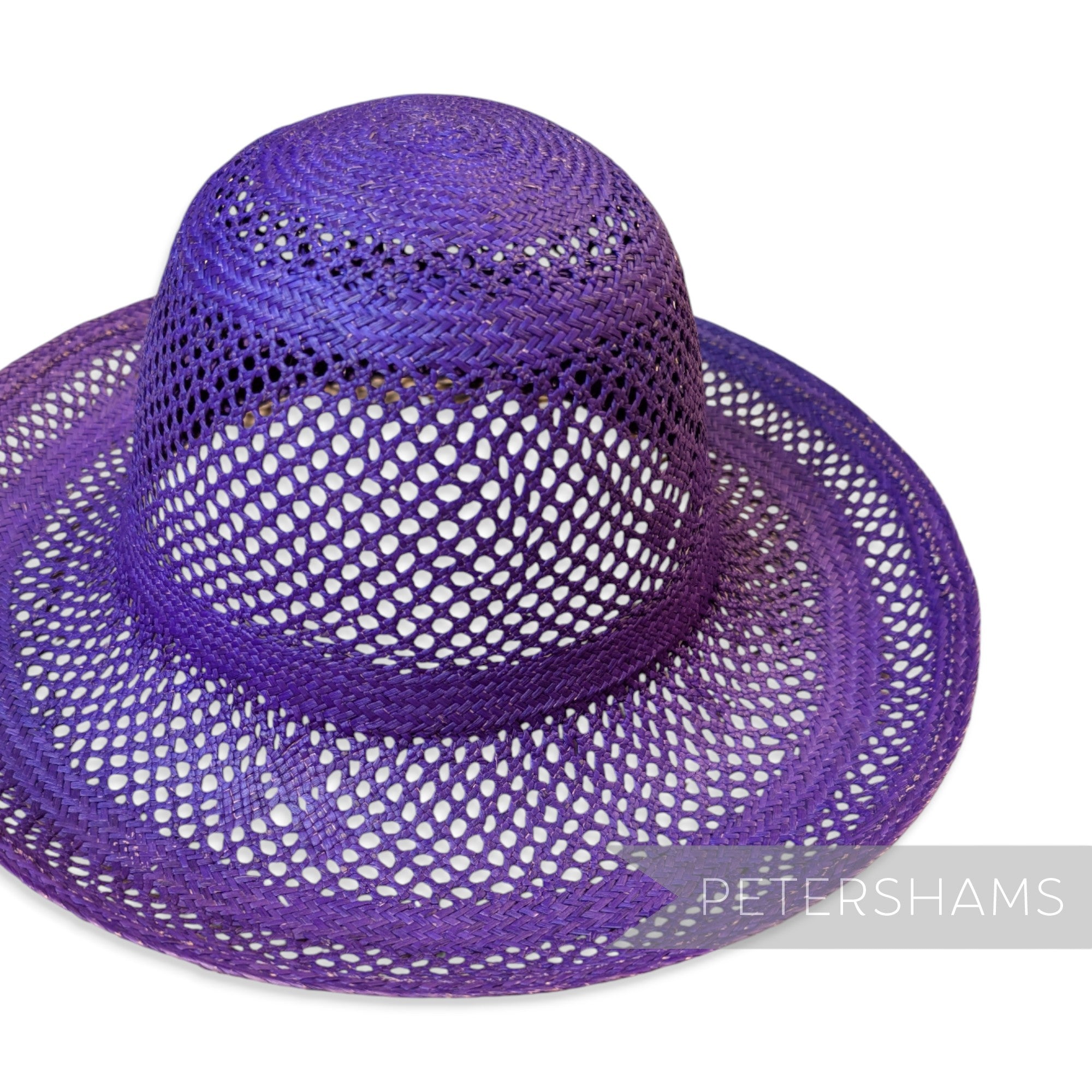 Imperfect Open Weave Arrow Vintage Ecuador Panama Straw Capeline Hat Body - 10.5"
