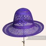 Imperfect Open Weave Arrow Vintage Ecuador Panama Straw Capeline Hat Body - 10.5"