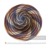 Damaged Double Ring Swirl Vintage Ecuador Panama Straw Capeline Hat Body - 11"