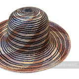 Damaged Double Ring Swirl Vintage Ecuador Panama Straw Capeline Hat Body - 11"