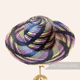 Imperfect Triple Ring Swirl Vintage Ecuador Panama Straw Capeline Hat Body - 11.5"