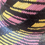 Imperfect Triple Ring Swirl Vintage Ecuador Panama Straw Capeline Hat Body - 11.5"