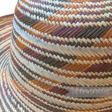 Imperfect Triple Ring Swirl Vintage Ecuador Panama Straw Capeline Hat Body - 13"