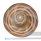Imperfect Triple Ring Swirl Vintage Ecuador Panama Straw Capeline Hat Body - 13"