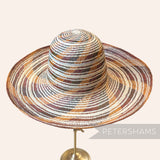 Imperfect Triple Ring Swirl Vintage Ecuador Panama Straw Capeline Hat Body - 13"