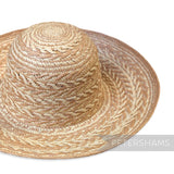 Imperfect Overlapping Twist Vintage Ecuador Panama Straw Capeline Hat Body - 12"