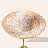 Imperfect Overlapping Twist Vintage Ecuador Panama Straw Capeline Hat Body - 12"