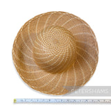 Imperfect Double Dash Swirl Vintage Ecuador Panama Straw Capeline Hat Body - 11"