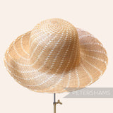 Imperfect Double Dash Swirl Vintage Ecuador Panama Straw Capeline Hat Body - 11"