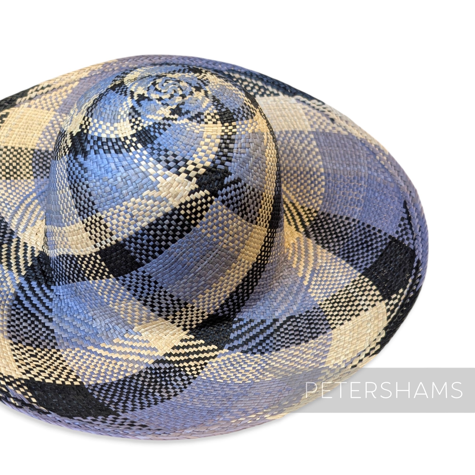 Imperfect Double Swirl Vintage Ecuador Panama Straw Capeline Hat Body - 11.5"
