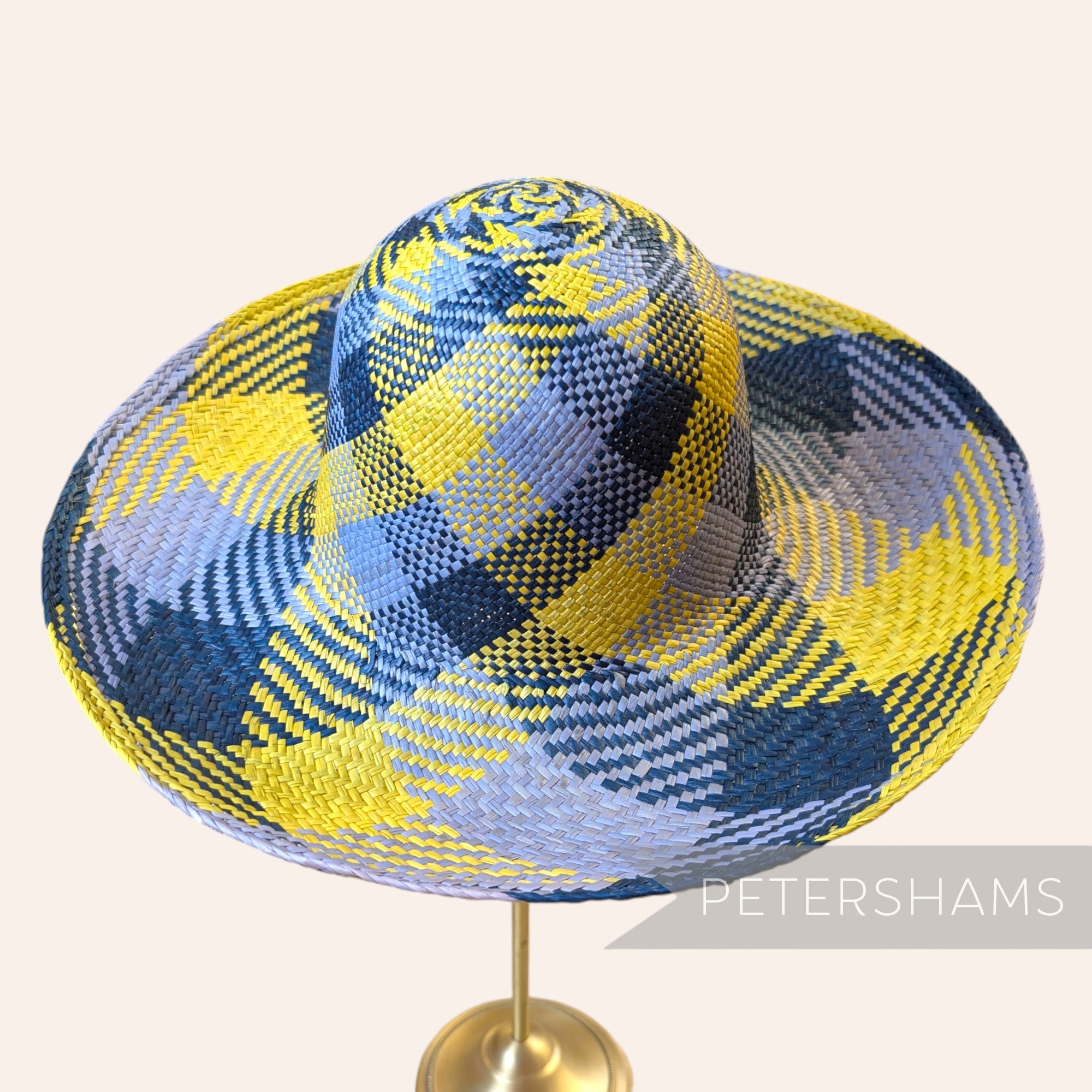 Imperfect Double Swirl Vintage Ecuador Panama Straw Capeline Hat Body - 12"