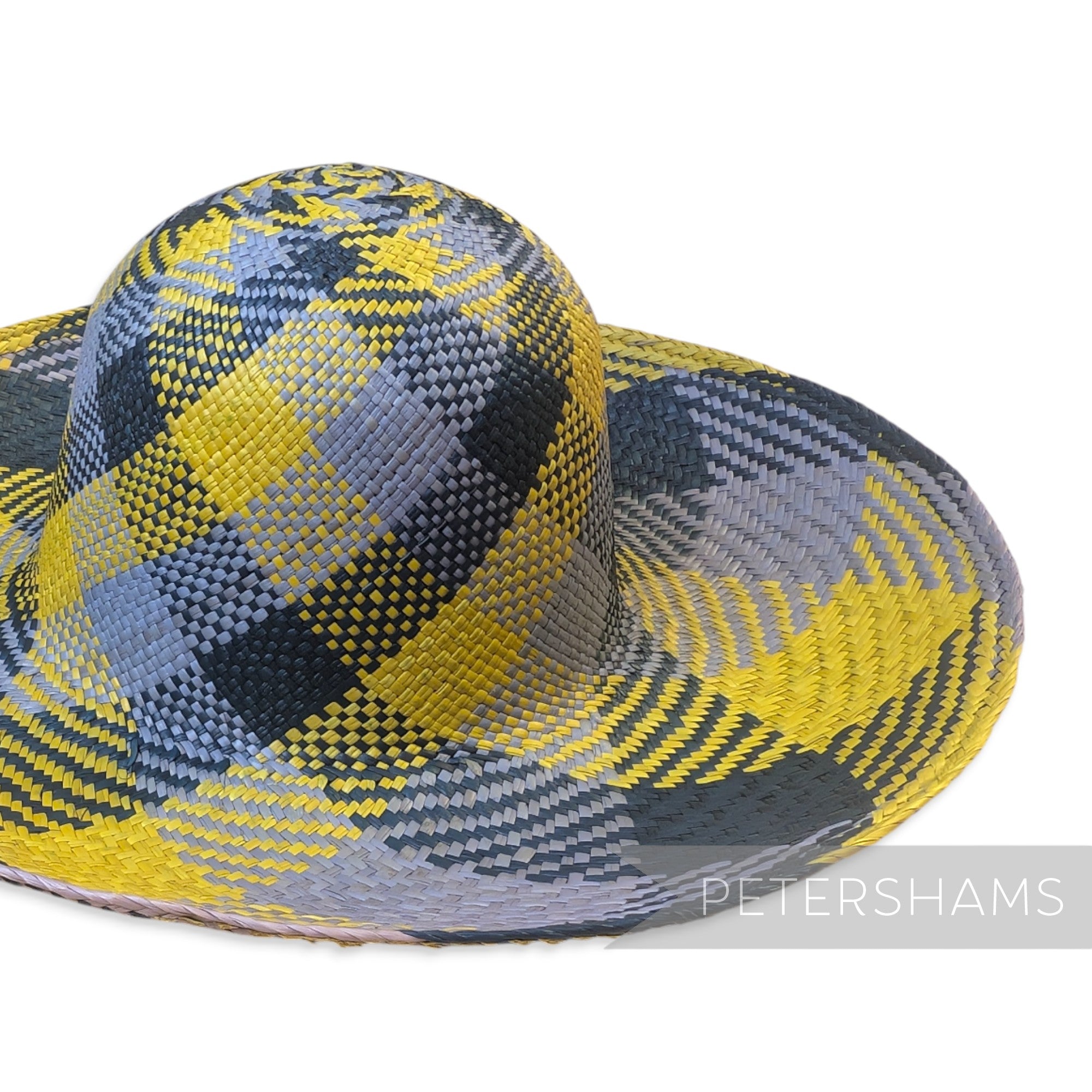 Imperfect Double Swirl Vintage Ecuador Panama Straw Capeline Hat Body - 12"
