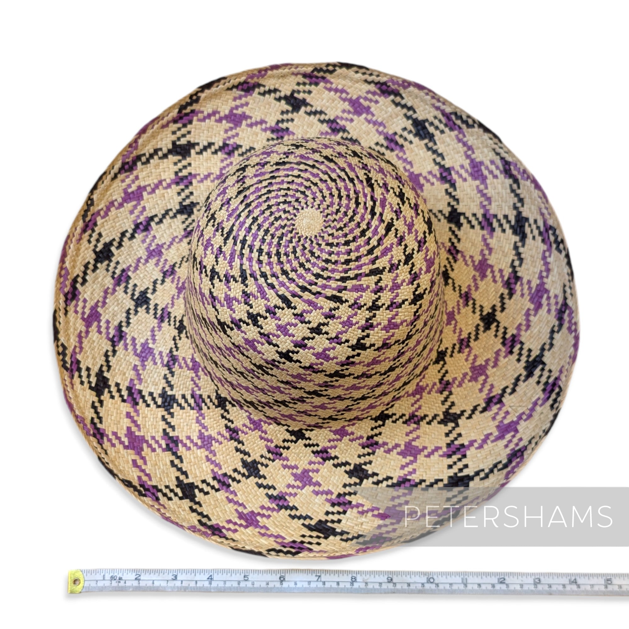 Imperfect Fine Double Swirl Vintage Ecuador Panama Straw Capeline Hat Body - 11"