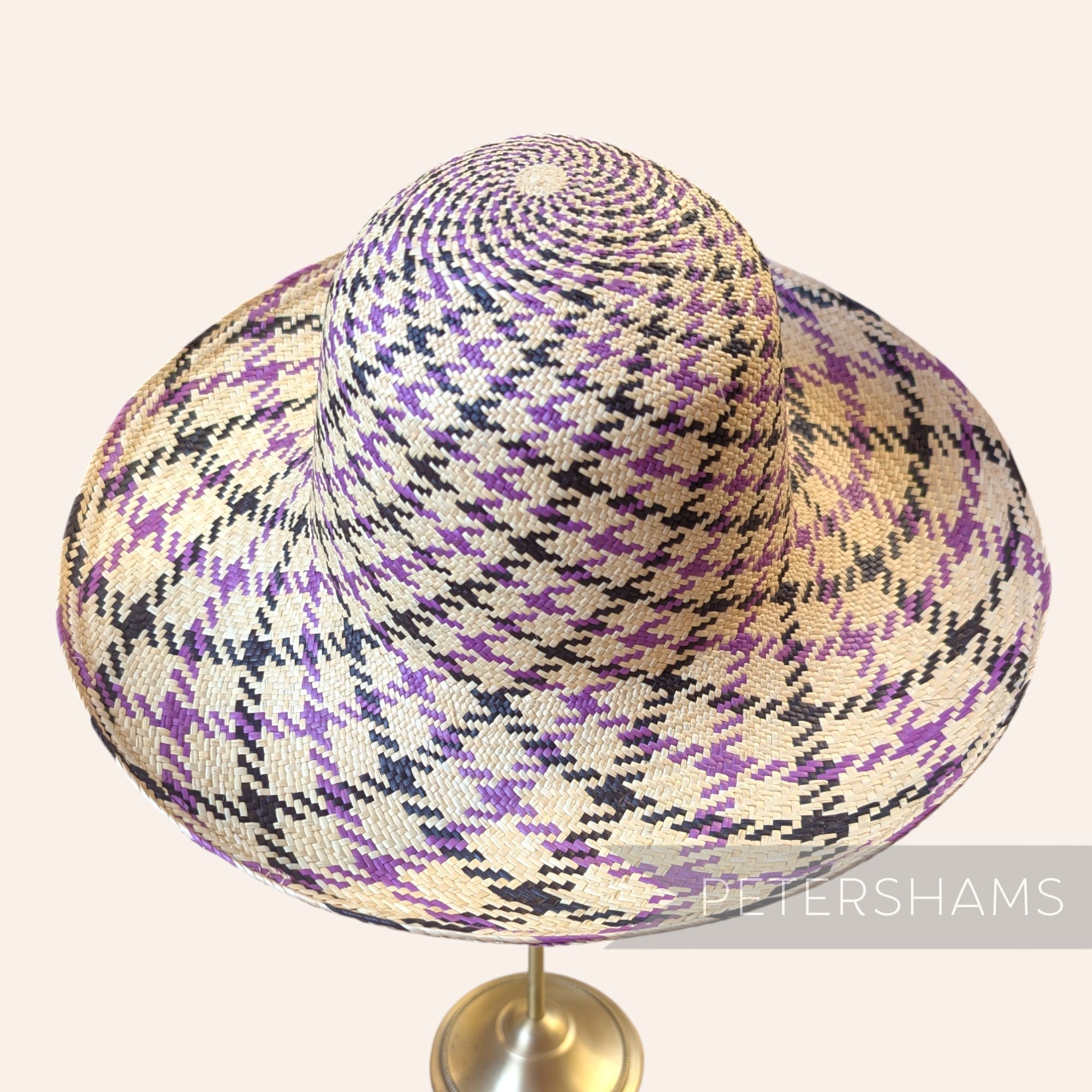 Imperfect Fine Double Swirl Vintage Ecuador Panama Straw Capeline Hat Body - 11"