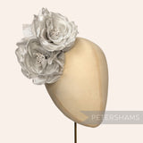 'Fiona' Silk Double Rose Millinery Flower Hat Mount