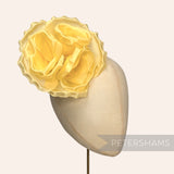 'Danielle' Large 15cm Silk Rose Millinery Flower Hat Mount