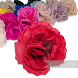 'Danielle' Large 15cm Silk Rose Millinery Flower Hat Mount