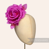 'Kelly' Silk 14cm Rose Millinery Fascinator Flower Hat Mount