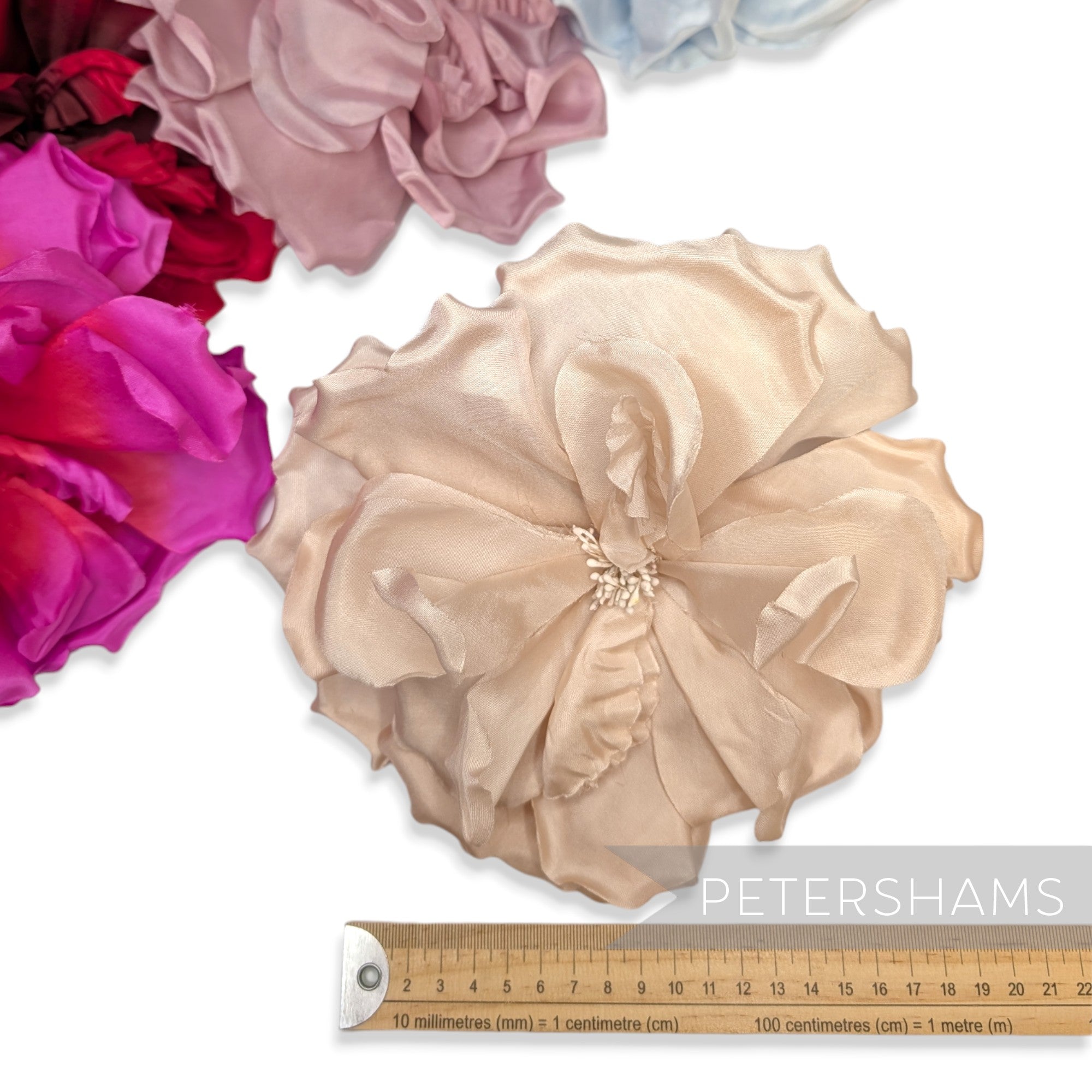'Lucinda' Extra Large Silk 20cm Rose Millinery Flower