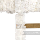 Frilly Box Pleat 6cm Vintage 1990's Nylon Tulle Trim - 1m