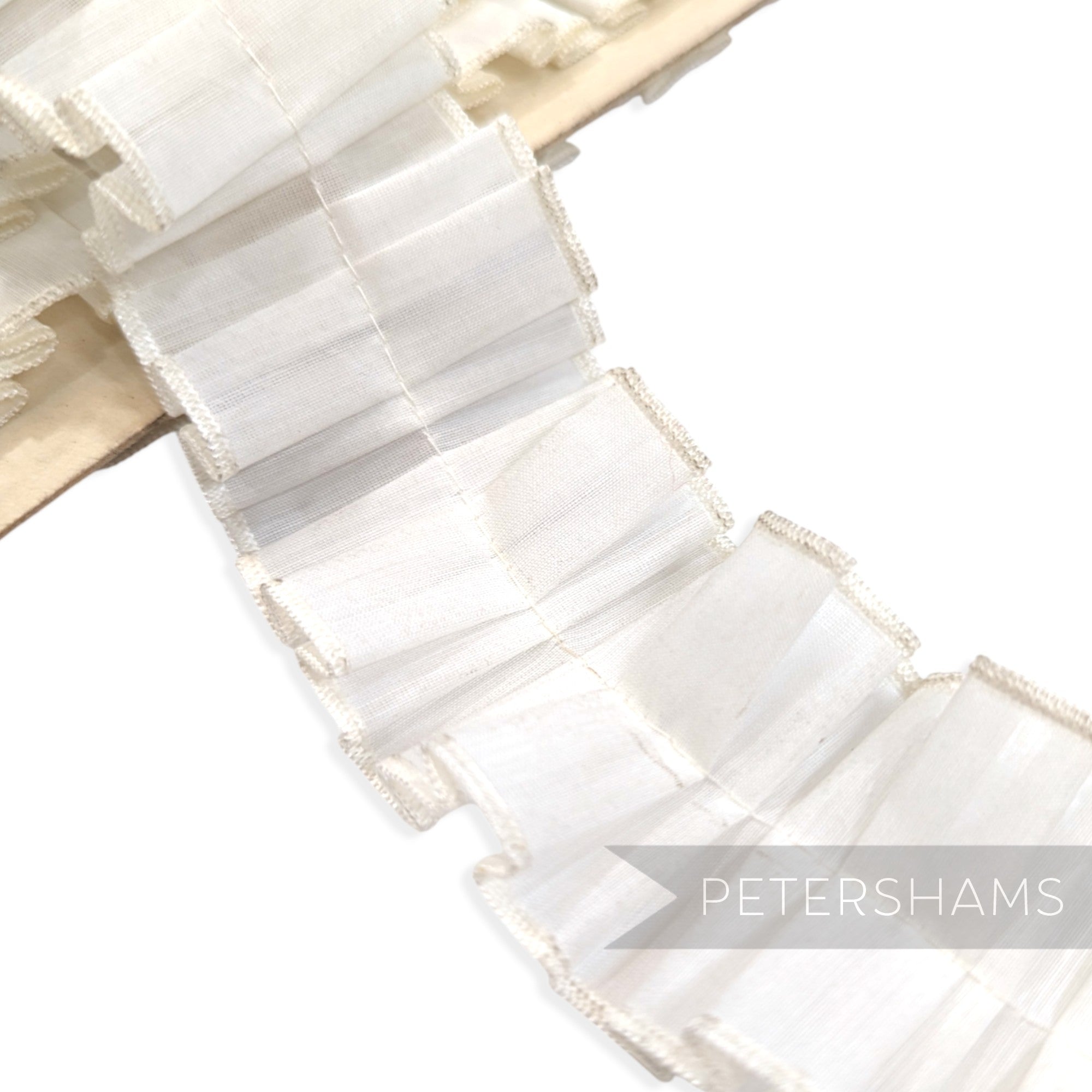 Box Pleated 44mm Vintage 1970's Cotton Trim - 1m