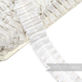 Sheer Box Pleat 35mm Vintage 1990's Trim - 1m