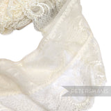 Extra Wide 20cm Tiered Sheer Floral Scalloped Edge Lace - 1m