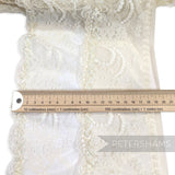 Extra Wide 20cm Tiered Sheer Floral Scalloped Edge Lace - 1m