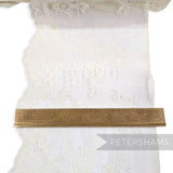 Extra Wide 15cm Climbing Rose with Scalloped Edge Sheer Lace - 1m