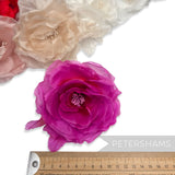 'Chloe' Silk 11cm Rose Millinery Flower Hat Mount