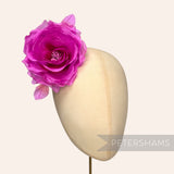 'Chloe' Silk 11cm Rose Millinery Flower Hat Mount