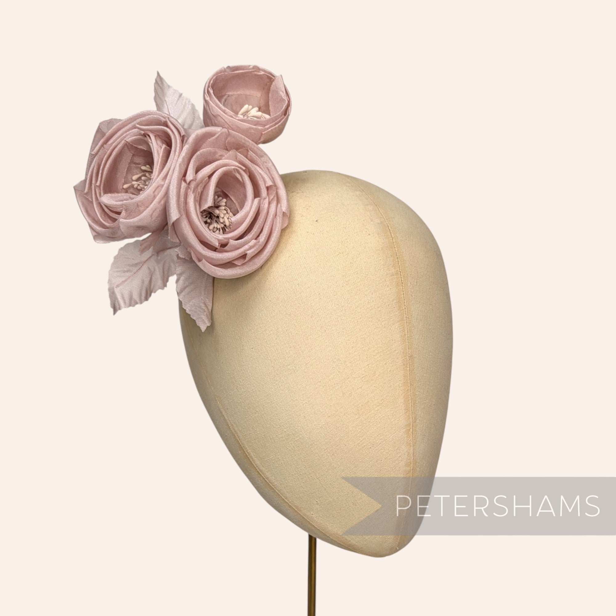 'Michelle' Silk Ranunculus Millinery Flower Hat Mount