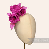 'Michelle' Silk Ranunculus Millinery Flower Hat Mount