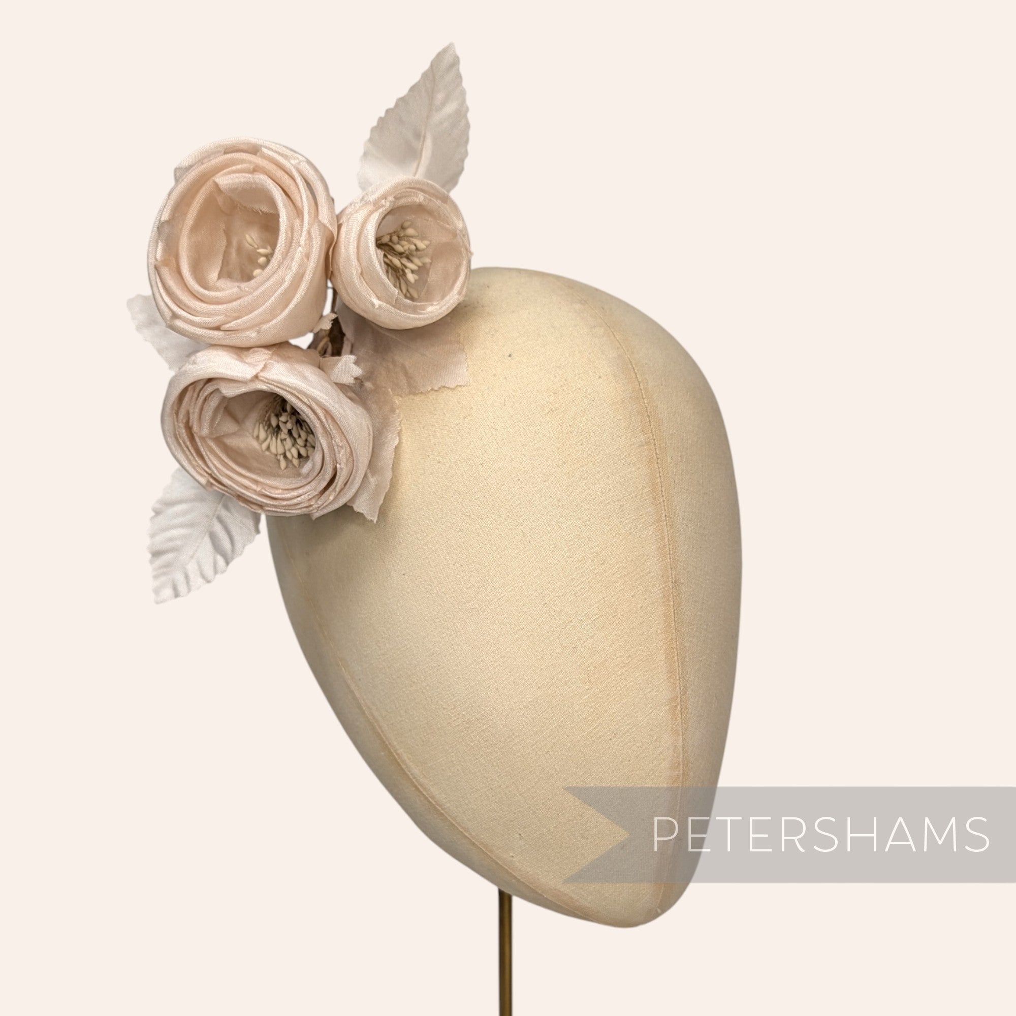 'Michelle' Silk Ranunculus Millinery Flower Hat Mount