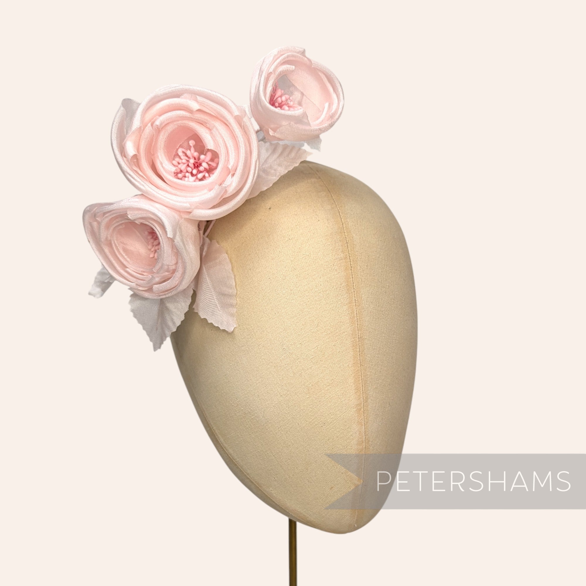 'Michelle' Silk Ranunculus Millinery Flower Hat Mount