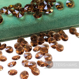 Vintage 1960/70's 8mm Glass Rivoli Shape 1-Hole Faceted Beads - 72 Pieces