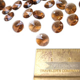 Vintage 1960/70's 8mm Glass Rivoli Shape 1-Hole Faceted Beads - 72 Pieces