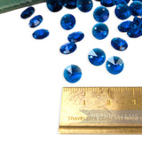 Vintage 1960/70's 8mm Glass Rivoli Shape 2-Hole Faceted Beads - 72 Pieces