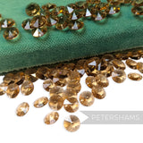 Vintage 1960/70's 8mm Glass Rivoli Shape 2-Hole Faceted Beads - 72 Pieces