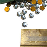 Vintage 1960/70's 6mm Glass 2-Hole Flatback Faceted Gems - 72 Pieces