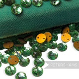 Vintage 1960/70's 7mm Glass 2-Hole Flatback Faceted Gems - 72 Pieces