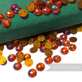 Vintage 1960/70's 7mm Glass 2-Hole Flatback Faceted Gems - 72 Pieces