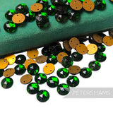 Vintage 1960/70's 9mm Glass 2-Hole Flatback Faceted Gems - 72 Pieces