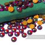 Vintage 1960/70's 9mm Glass 2-Hole Flatback Faceted Gems - 72 Pieces