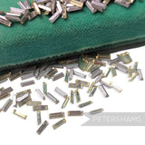Vintage 1970/80's Tiny 6x2mm Rectangle Faceted Crystals - Approx. 144