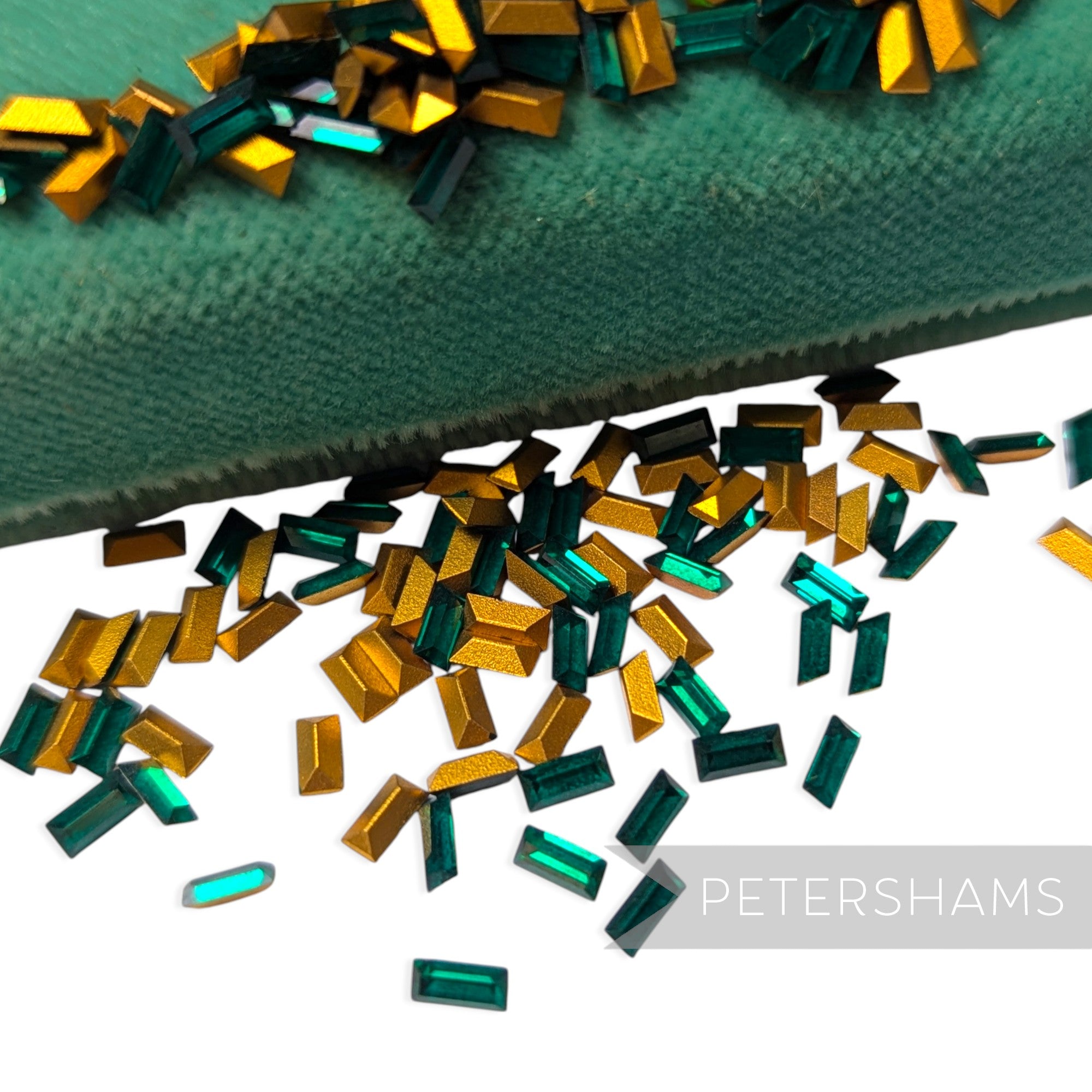 Vintage 1970/80's 5x3mm Rectangle Faceted Crystals - Approx. 144